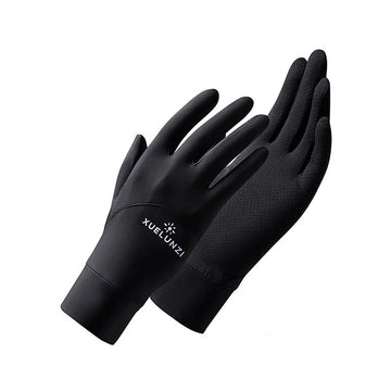 防晒手套女Summer Women UV Sunscreen Sun Glove Thin Ice Silk Lace Palm Mesh Non Slip Exposed Finger Touch Screen Viscose Driving Mitten F5