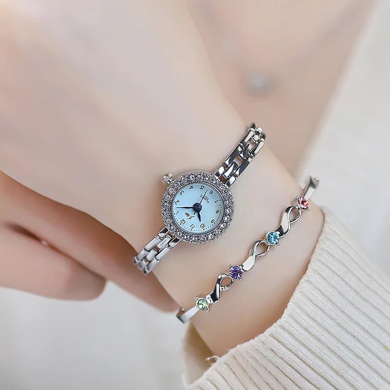 手表女UTHAI W104 Watch For Women Diamond Bracelet Watch Female Girl Student Digital High end Fashion Quartz Watch Ladies Watches Gift