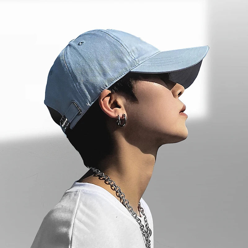 防晒帽男Embroider White Duck Cap Fashion Street Baseball Cap Female Korean Version Of Face Small Hat Male Summer All The Fashion