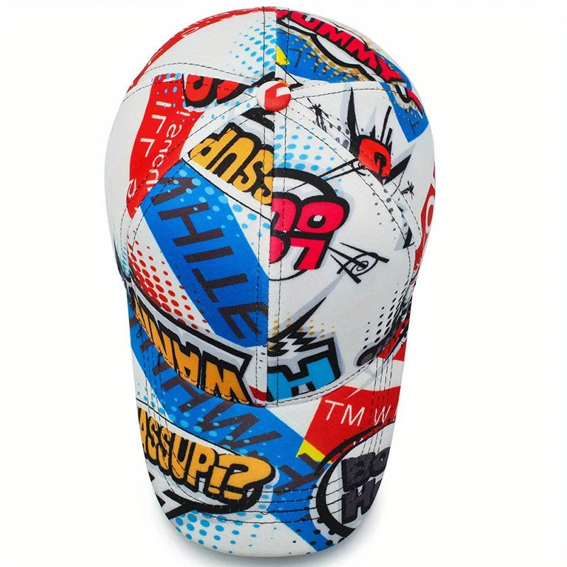 防晒帽男Baseball Cap New Embroidered Cartoon Hip Hop Hat For Men and Women Hat Korean Version