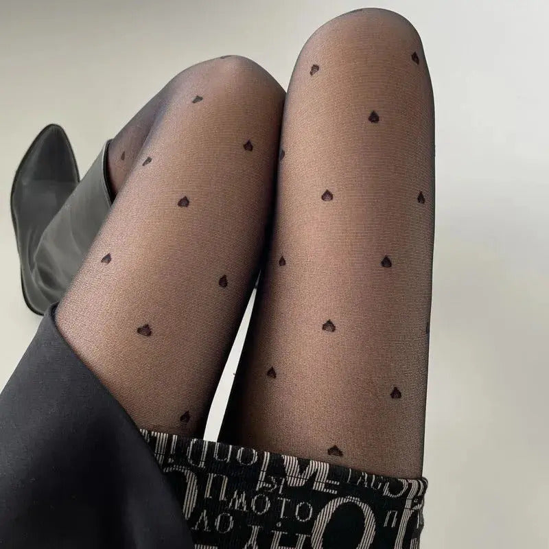 丝袜Women Classic Small Polka Dot Silk Stockings Lady Vintage Pantyhose Female Hosiery Summer Sexy Ultra thin translucent Cute Tight