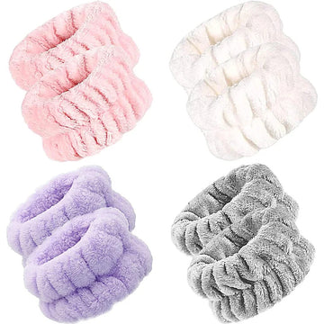发饰Wrist Washband Microfiber Wrist Wash Towel Band Wristband Scrunchies for Wash Face Absorbent Wrist Sweatband for Women Headband
