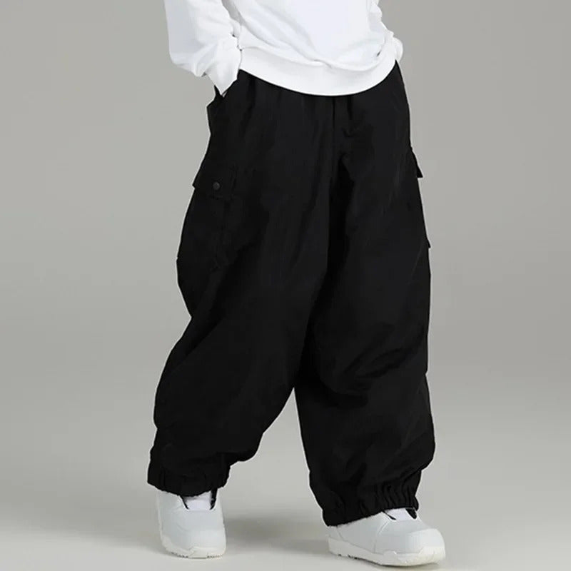 休闲裤男Loose Spring Autumn Waterproof Windproof Single Board Ski Pants Men Women Casual Outdoor Sports Multipocket Bottoming Trousers