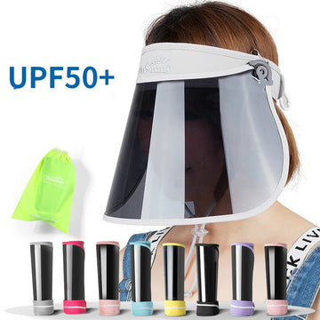 帽子女Adjustable Women Transparent Sun Visor Hat Cap Uv Protection Cover Flexible Summer Cap sun-proof sun hat uv cap women