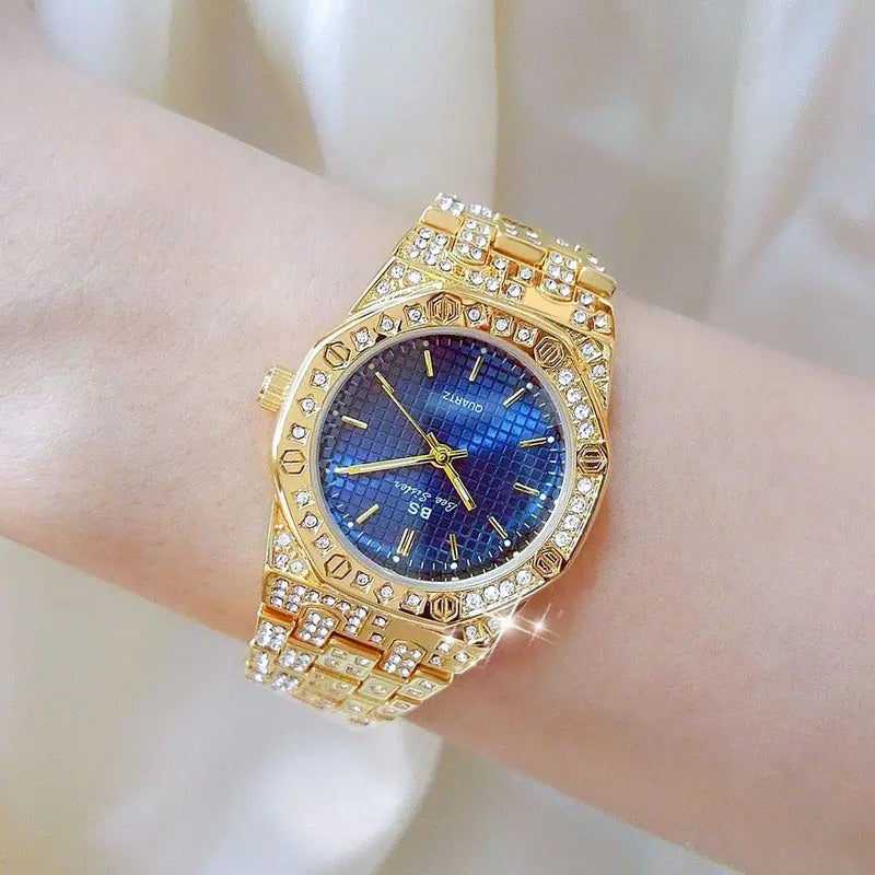 手表女UTHAI Women's Watch Luxury Metal Diamonds European American Middle Eastern Waterproof Ladies Fashion Quartz Watches Clock Gift