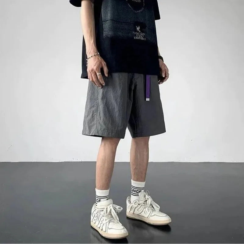 短裤男American Style Quick Drying Shorts for Men Embroidery Light Weight Thin Sports Loose Cool Outdoor Fitness Cycling Large Shorts