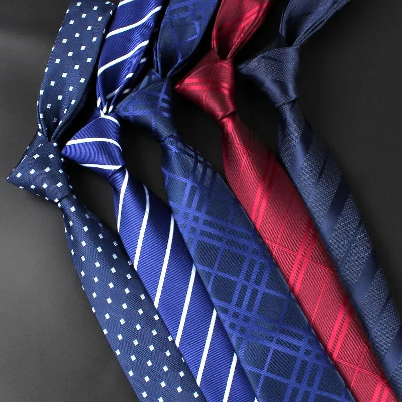 领带男7CM High Quality Elegant Neckties Wine Blue Striped Flower Soft Ties for Gentleman Formal Business Work Administration Tie