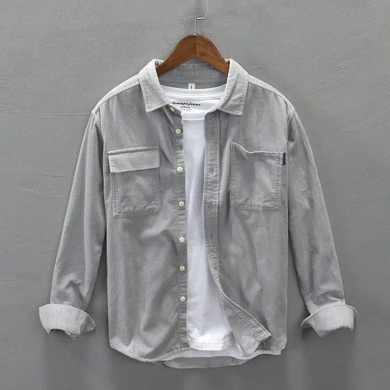 衬衫男AutumnCasual Men's Long Sleeve Cotton Shirt New Style Youth Jacket For Casual Use C312