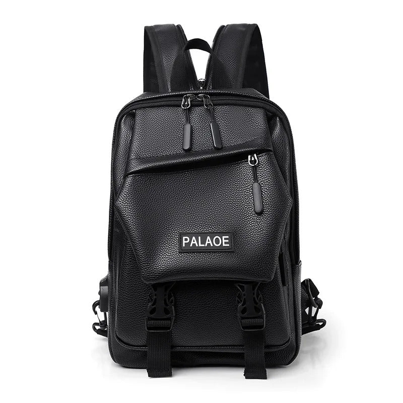 包包男Mini Men's Backpack Fashion Small Man Multifunction Chest Bag  Schoolbag Travel Backpacks Male  Rucksack 2023 Pu Leather Bagpack