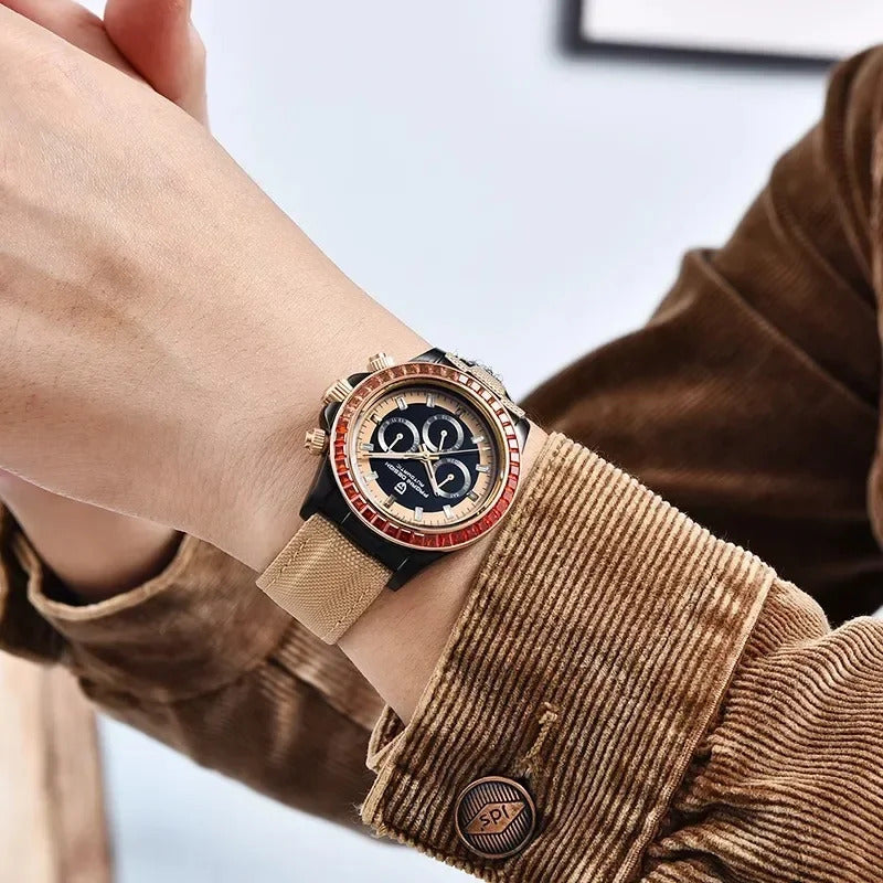 手表男手表男Pagani Design 2023 Men's Automatic Mechanical Watch Waterproof Luminous Wristwatch With Colorful Diamonds For Men 1732
