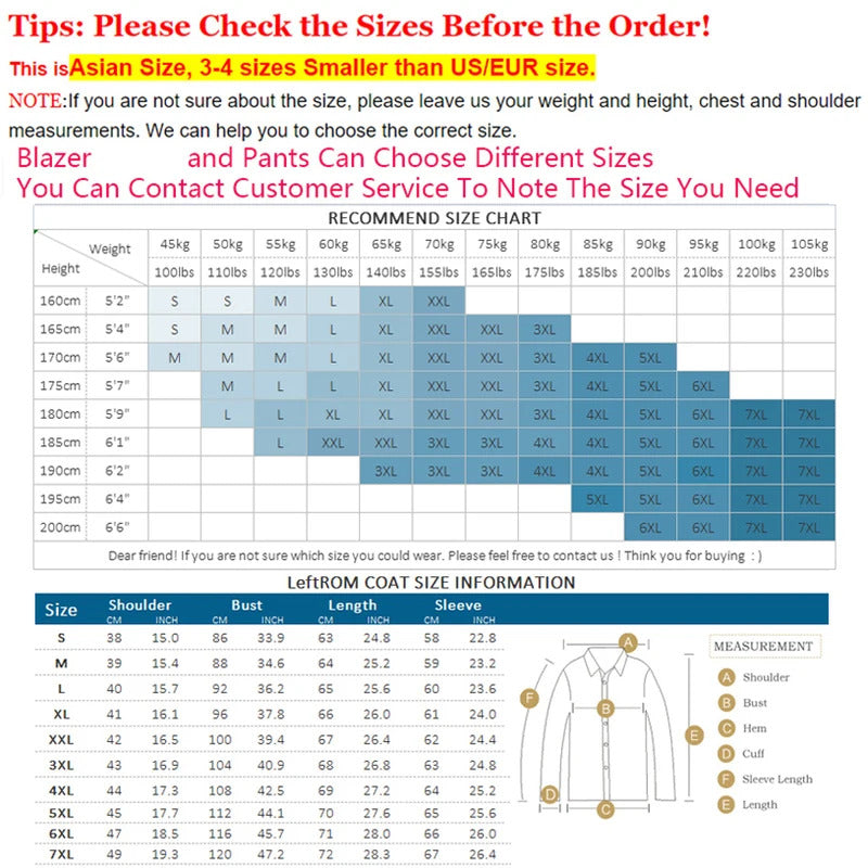 商务装男Blazer + Pants High-end Brand Solid Color and Plaid Mens Formal Business Slim Suit 2 Piece Set Groom Wedding Dress Party Stage