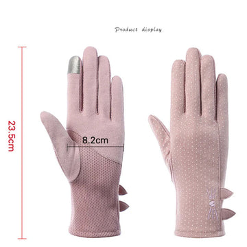 防晒手套女Sexy Summer UV Sunscreen Short Sun Bow Cat Penguin Glove Women Fashion Flowers Knitted Lace Driving Touch Screen Thin Gloves J57