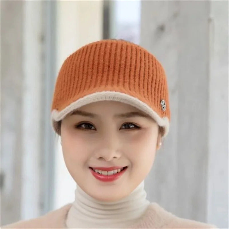 帽子女2023 Hats For Women Autumn Winter Sports Empty Top Golf Caps Female Knitted Warm Baseball Cap Fashion Running Golf Sun Hat