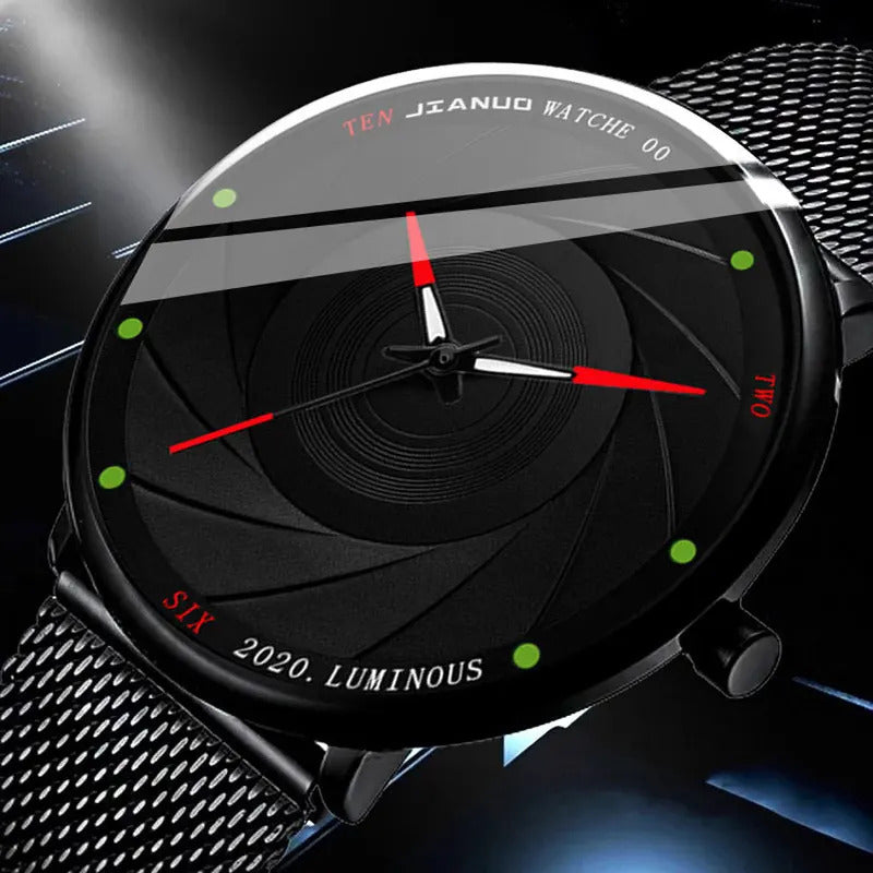 手表男手表男YIKAZE Fashion Men Quartz Wristwatch High Quality Alloy Multifunction Sports Male Watch for Man Student Leisure Men Watches
