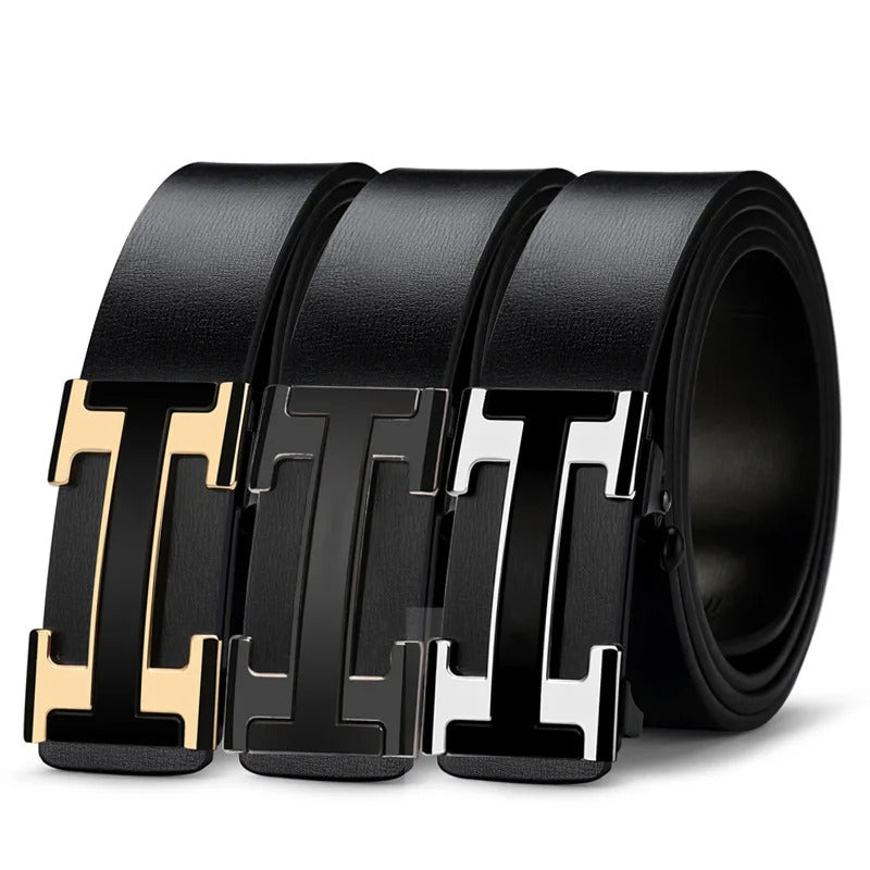 腰带High Quality Casual 34mm Men's Belt Designer Genuine Leather Belts Strap Male Metal Smooth Buckle Fashion men belt for jeans