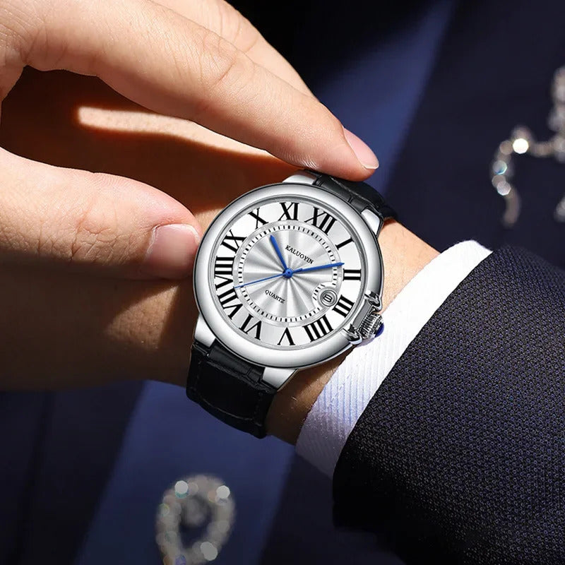 手表男手表男Fashionabletrendy Waterproof Multifunctional Men's Automatic Mechanical Watch Calendar Business Style
