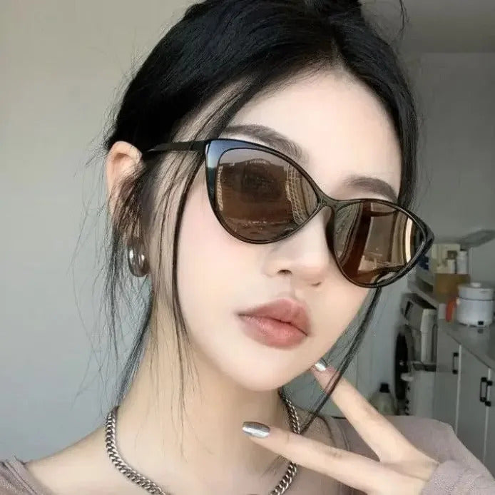 眼镜女2024 Small Cat Eye Design Brand Sun Glasses Anti UV 400 Sunglass Eyewear Vintage Sunglass Sexy Women Polarized Sunglasses
