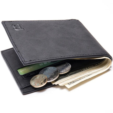 包包男New Retro Men Leather Wallets Small Money Purses Design Dollar Price Top Men Thin Wallet with Coin Bag Zipper Short Men Wallets