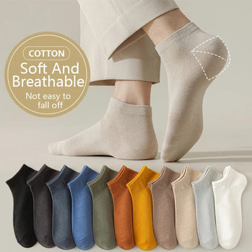 95% Combed Cotton Socks Men Business Dress Short Socks Soft Breathable Spring Summer Colorful Sock For Man 5Pairs/Lot Ankle Sock男士袜子
