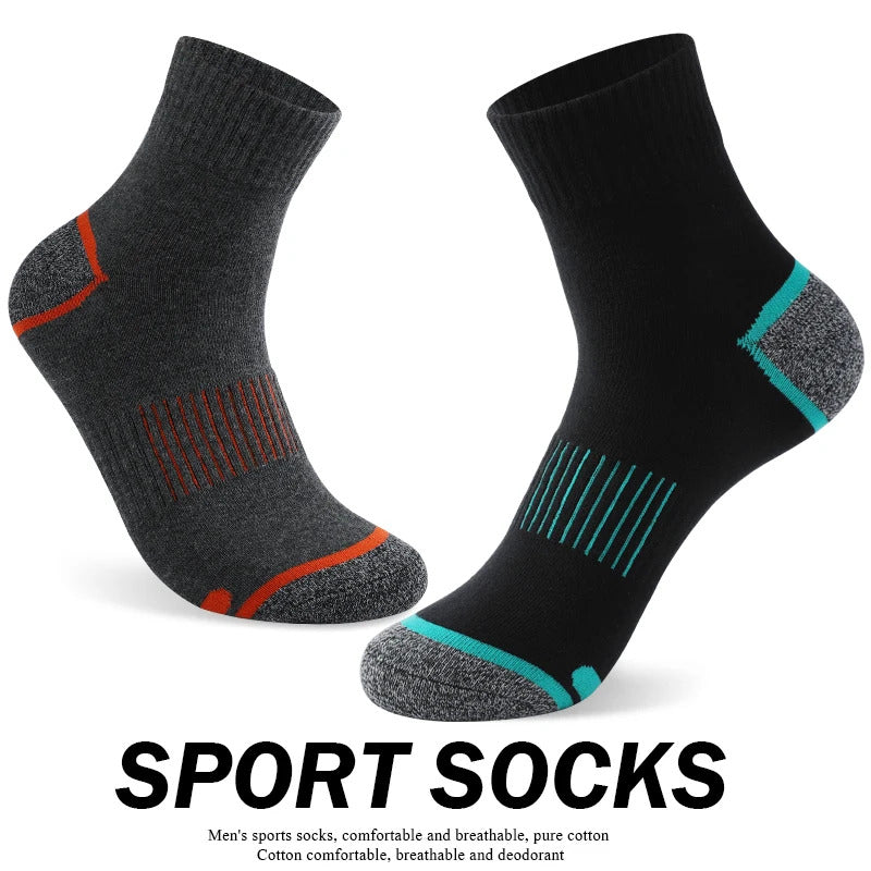 High Quality Lot Men's Socks Casual Breathable Run Sports Socks 5 Pairs Male Cotton Socks Winter Black Socks Men Large size38-45男士袜子