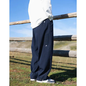 休闲裤男Japanese Vintage Trendy Straight-Leg Loose-Fit Casual Pants Autumn Trendy Draped Utility Long Pants For Men And Women