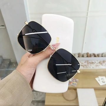 眼镜女New Luxury Sunglasses Women Rimless Square Sun Glasses Ladies Fashion Personality Shades Gradient Eyewear UV400 Gafas De Sol