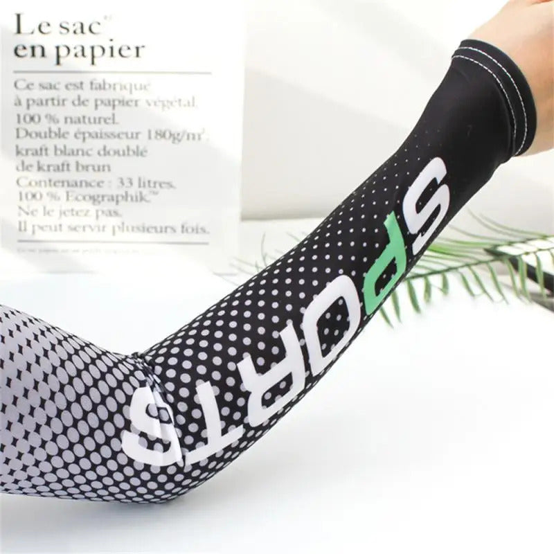 冰袖男Ice Silk Arm Sleeves Summer Sun UV Protection Women Men Arm Cover Cycling Running Arm Warmers Sports Armguards Cuff