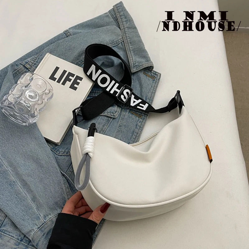 包包Nylon Hobos Crossbody Bags Solid Casual Zipper Women's Bags 2024 Fashion High Capacity Solid Color Single Shoulder Totes Bag