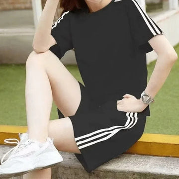 男士套装Summer Casual Comfortable Men's Sports Suit Design Sensibility Three-Piece Trendy Brand Fashionable Versatile Short Sleeve Short