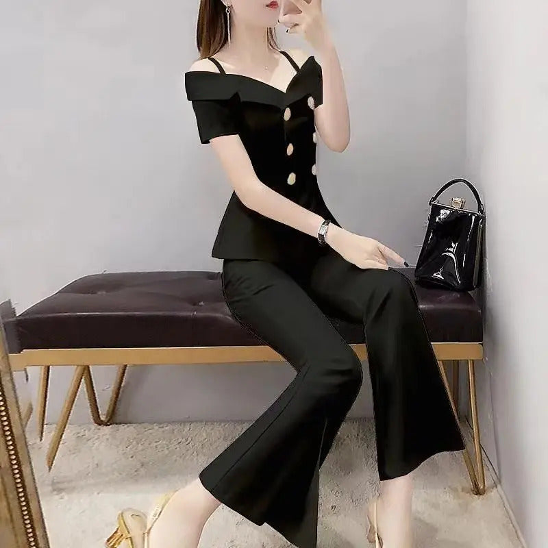 商务装女Set Of Two Fashion Pieces For Women Luxury Blazer Suit Elegant Summer High Quality Women's Sets Pants 2 Piece Outfits 2024 Pant