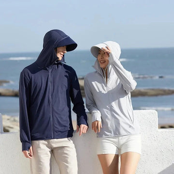 防晒衣男Ice Sense Sunscreen Clothing Women's UPF50+ Anti-Uv Ice Silk Sun Protection Suit Men's Cycling Jacket Skin Clothing Summer