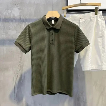 POLO男Trendy Polo Shirt For Men Loose Fit Summer T-shirt Korean Style Slim Fit You Smooths Your Silhouette Versatile Top