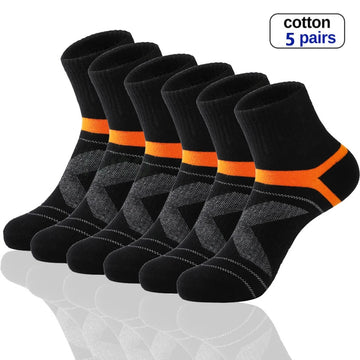 High Quality 5 Pairs Lot Men Cotton Socks Black Sports Socks Casual Run winter Socks Men Breathable Male Sock Sokken Size38-45男士袜子
