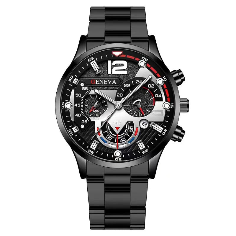 手表男手表男MAYZHISU Luxury Men Quartz Watches Classic Men's Wrist Watches Alloy Strap Waterproof Lunar Date Wristwatch for Man Watch