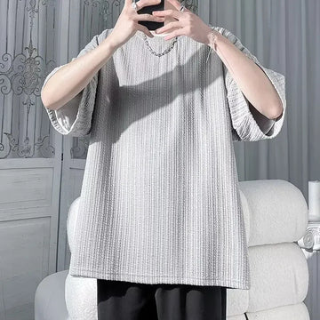 T恤男2023 Summer Quick Dry Ice Silk Men's T-Shirt Short Sleeves Casual Loose-Fit Sports Cooling Body T-Shirt Trendy Brand Trendy Top