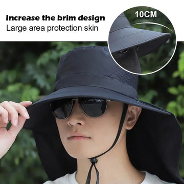 防晒帽男Wide Brim Baseball Hats For Women And Men Defender Cooling Neck Guard Safari Cap For Hiking Fishing Outdoor Hat With Fl O4z4