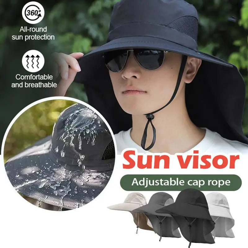 防晒帽男Wide Brim Baseball Hats For Women And Men Defender Cooling Neck Guard Safari Cap For Hiking Fishing Outdoor Hat With Fl O4z4