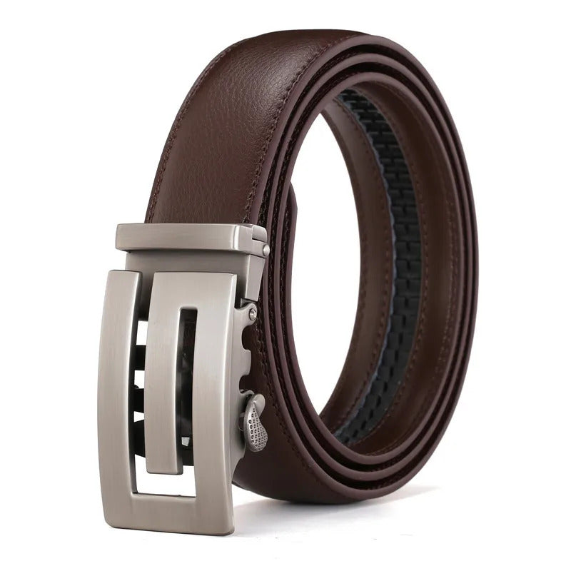 腰带Men's Belt Automatic Buckle Fashionable Male Business Luxury Brand Leather Belt For Men Youth