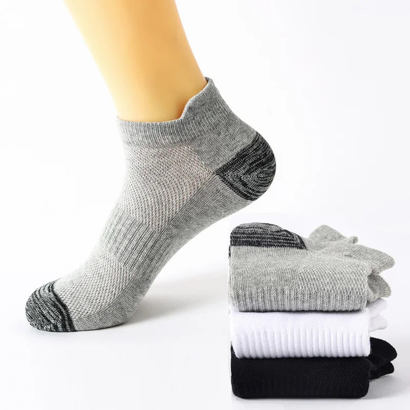 6 Pairs High Quality Men Ankle Socks Breathable Cotton Sports Socks Mesh Casual Athletic Summer Thin Cut Short Sokken Size 38-48男士袜子