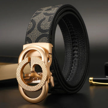 腰带2025 Fashion Business Men's Belt Luxury Brand Belt Metal Buckle Belt High Quality Leather Male Belt Cargo Pants Jeans belt
