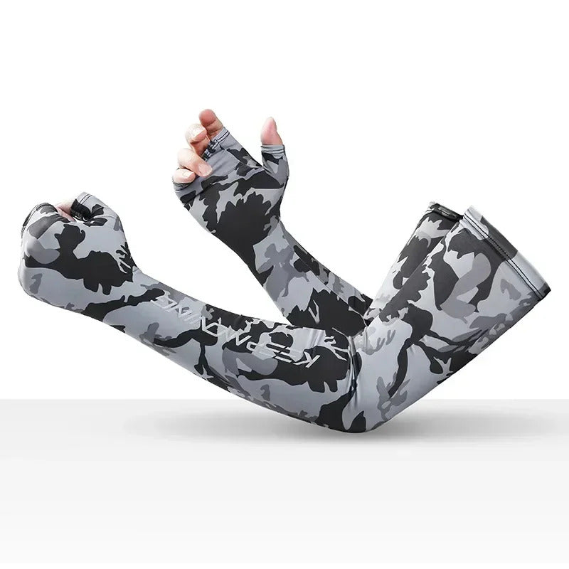 冰袖男Spring Summer Sleeves Cycling Cuff for Men Sports Outdoor Camouflage Cool Glove Women Arm Sleeves Sun Protection Ice Silk Warmer