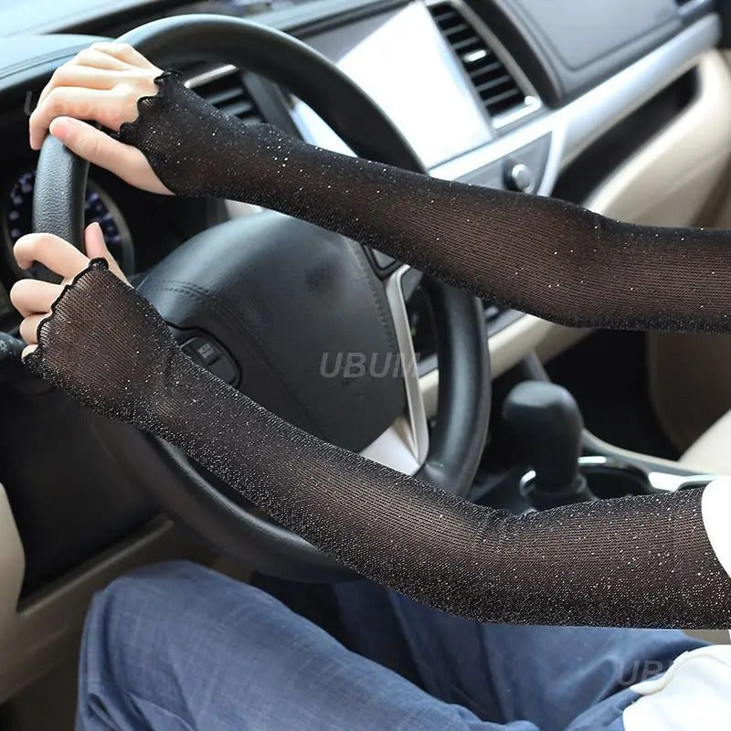 冰袖男1 Pair Ice Mesh Sleeves Quick Drying Breathable Cycling Arm Covers Sun Protection Sports Cooling Sleeves For Driving Fishing