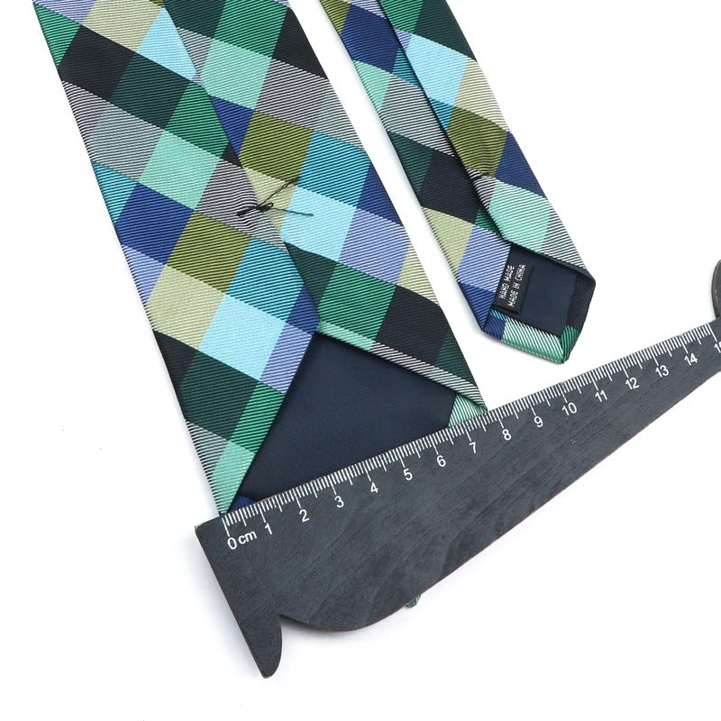 领带男New High Quality Jacquard Woven Tie For Men Classic Fashion Plaid Necktie Business Office Party Mens Suit Shirt Accessories