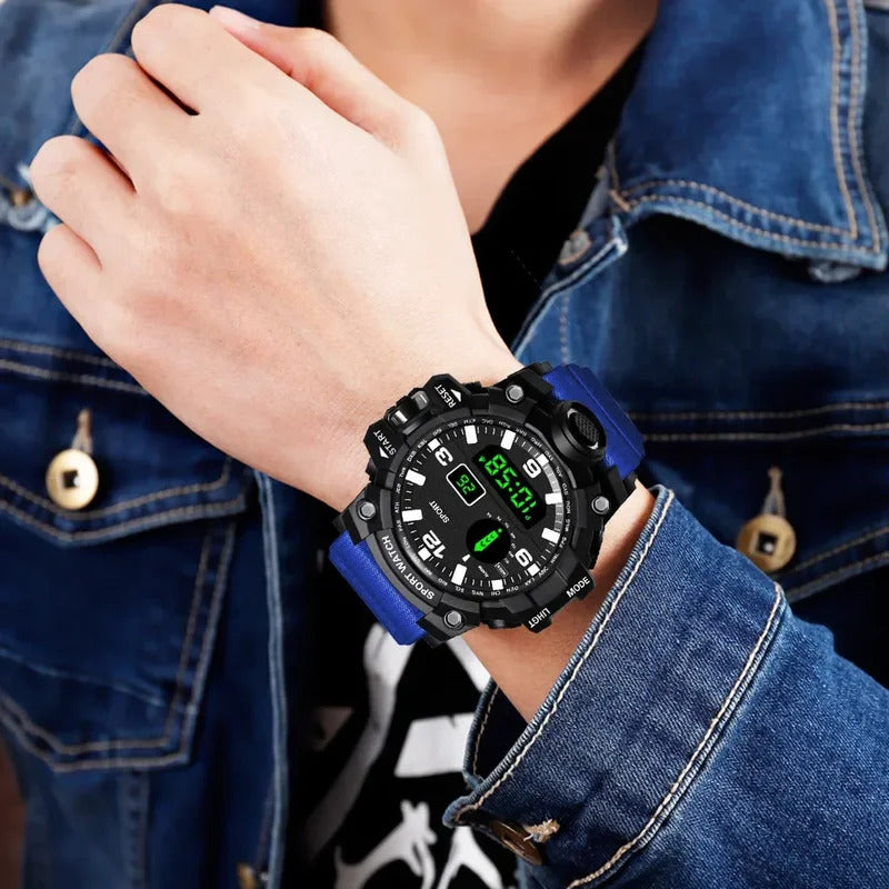 手表男手表男YIKAZE Men's LED Digital Watch Men Sport Watches Fitness Electronic Watch Multifunction Military Sports Watches Clock Kids Gifts