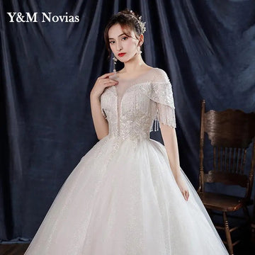 礼服女Customized Crystal Beaded Sweetheart Women Wedding Dresses 2025 New Beautiful Embroidery Appliques Plus Size Wedding Dress