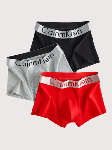 内衣男3PCS Men's underwear Comfortable breathable men's boxers Fashion trend teen boxers