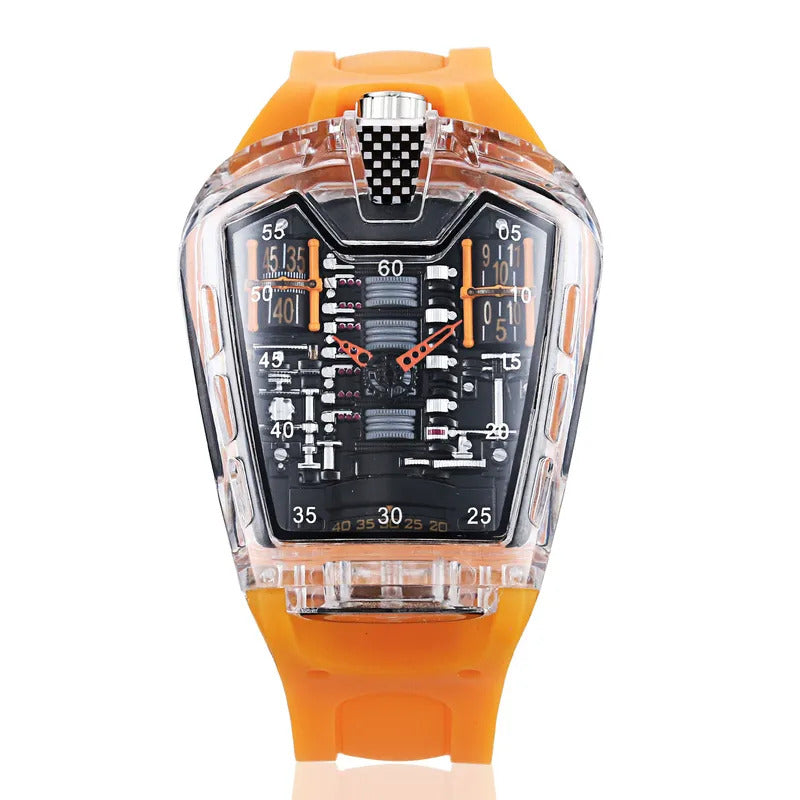 手表男手表男2025 Luxury Quartz Men’s Wristwatches for Man Male Trend Non Automatic Waterproof Watch Luminous Transparent Watches