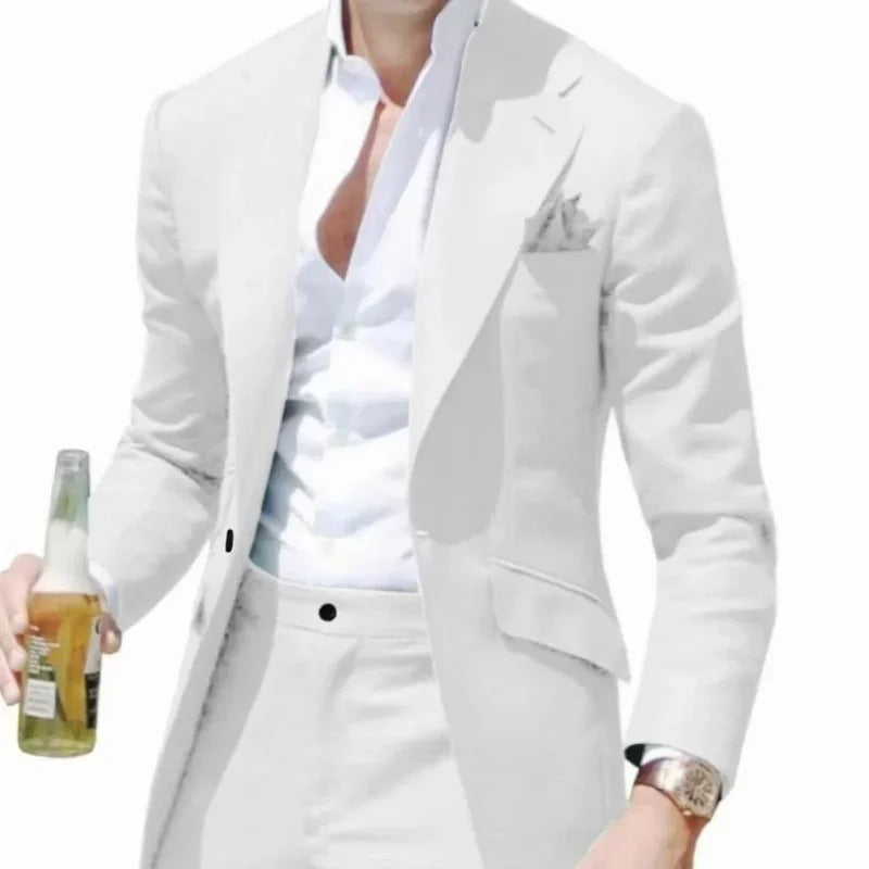 礼服男Casual  Fashionable Men's Suit Set Notched Lapel 2 Pieces Suits Blazer And Pants  performance Tuxedo ceremony Wedding Dresses