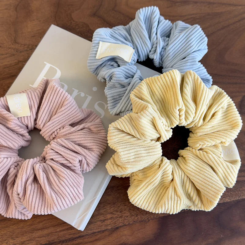 发饰Spring New Solid Color Hair Tie Headbands for Womens Girls Sweet Simple Hair Rope Rubber Band Female Fashion Hair Accessories