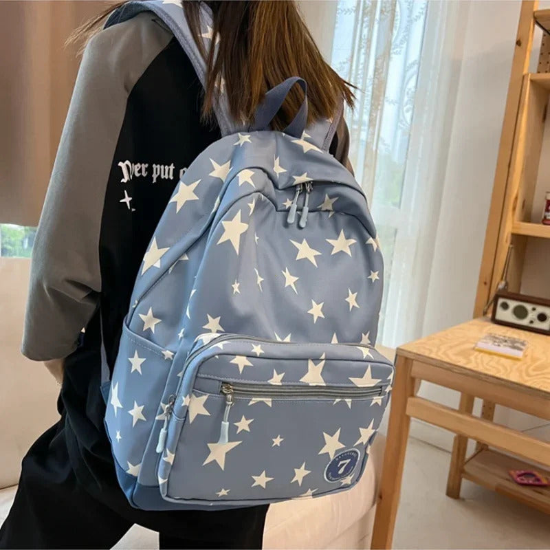 包包Star Backpack for Women Men 17 Inch Star Laptop Backpack College Bag Cute Travel Backpack Student Back To School Casual Bookbag